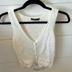 Brandy melville knitted short sleeve sweater vest